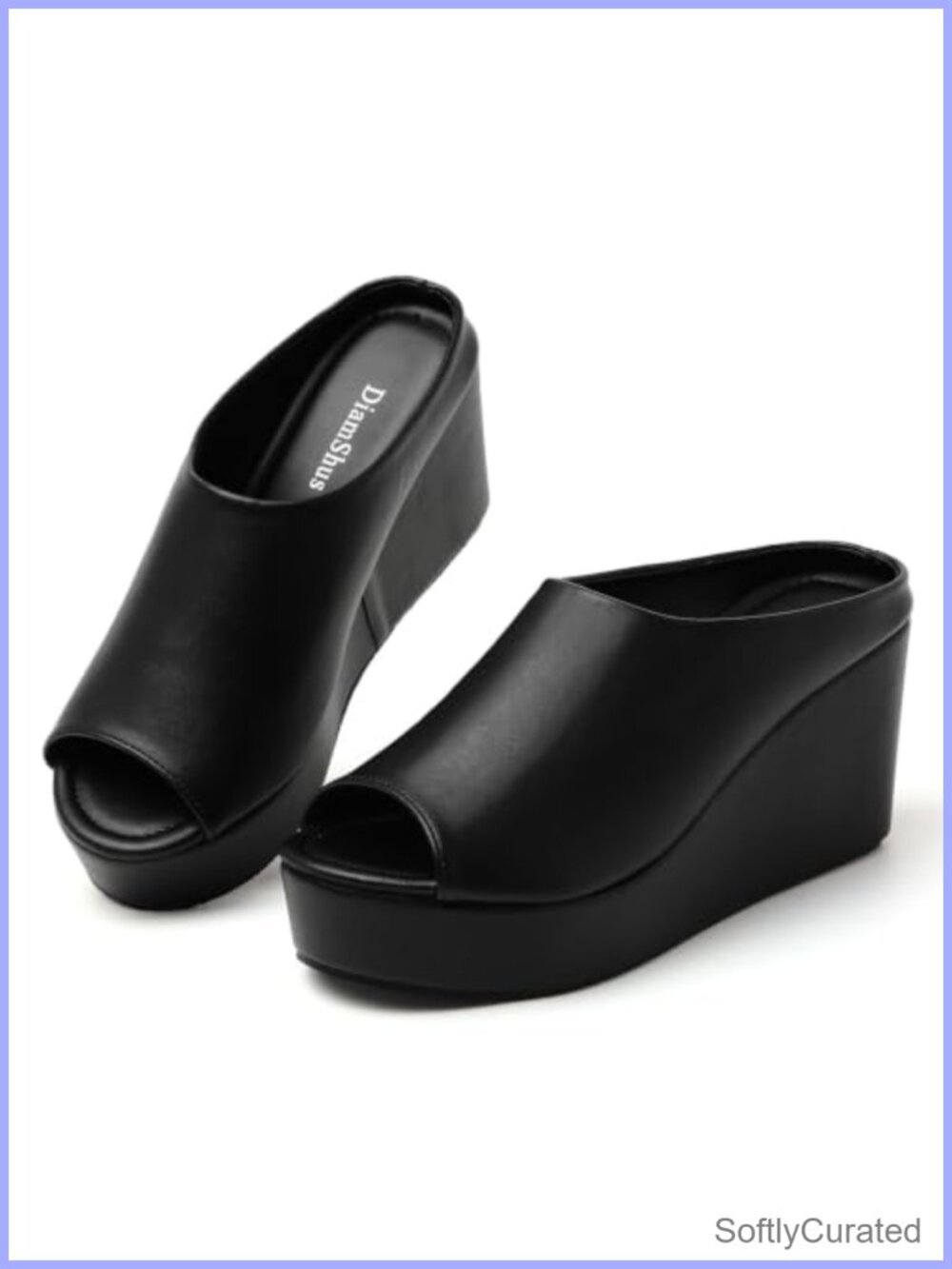 Women's Wedge Orthopedic Leather Sandals Open Toe Slip On Comfortable